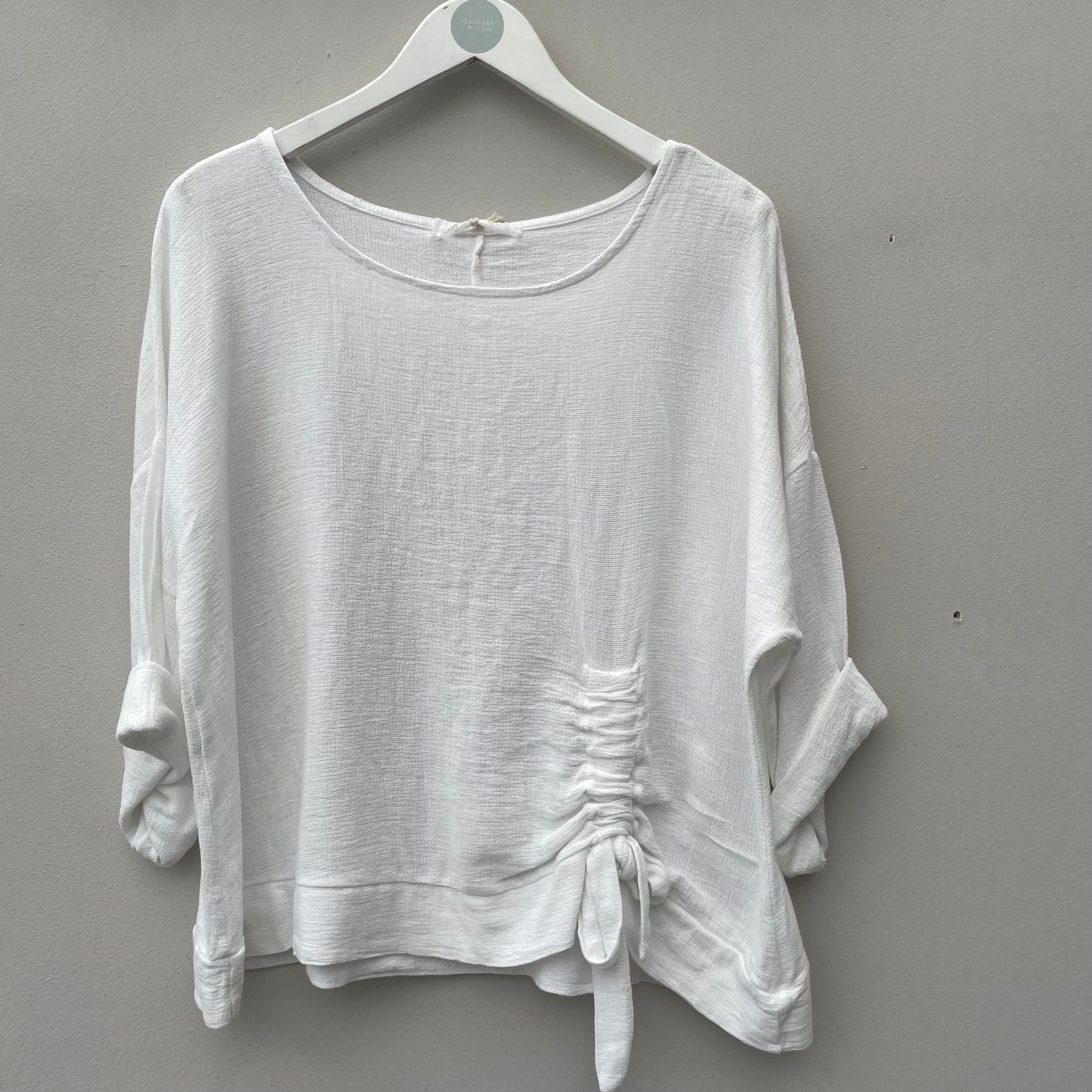 The Gaby Ruched Tie Top