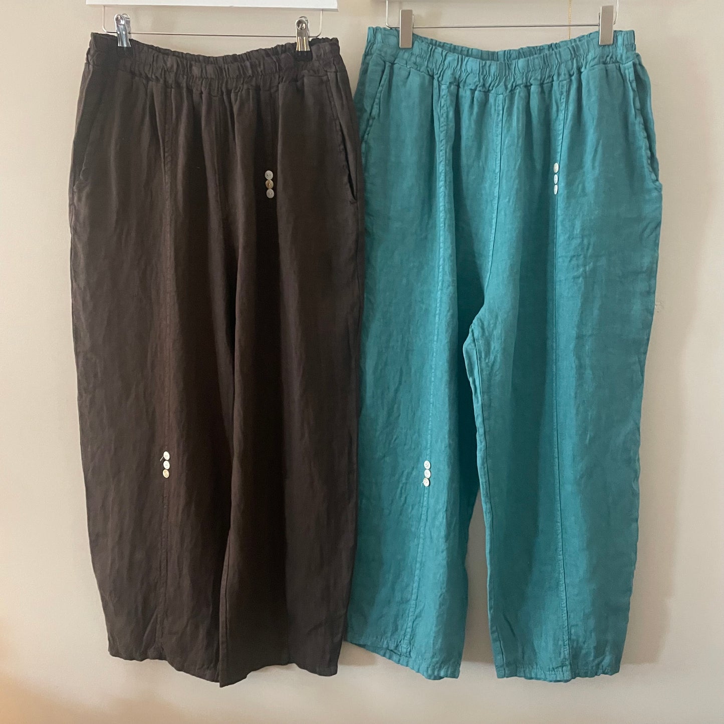 The Elsa Linen Button Trousers