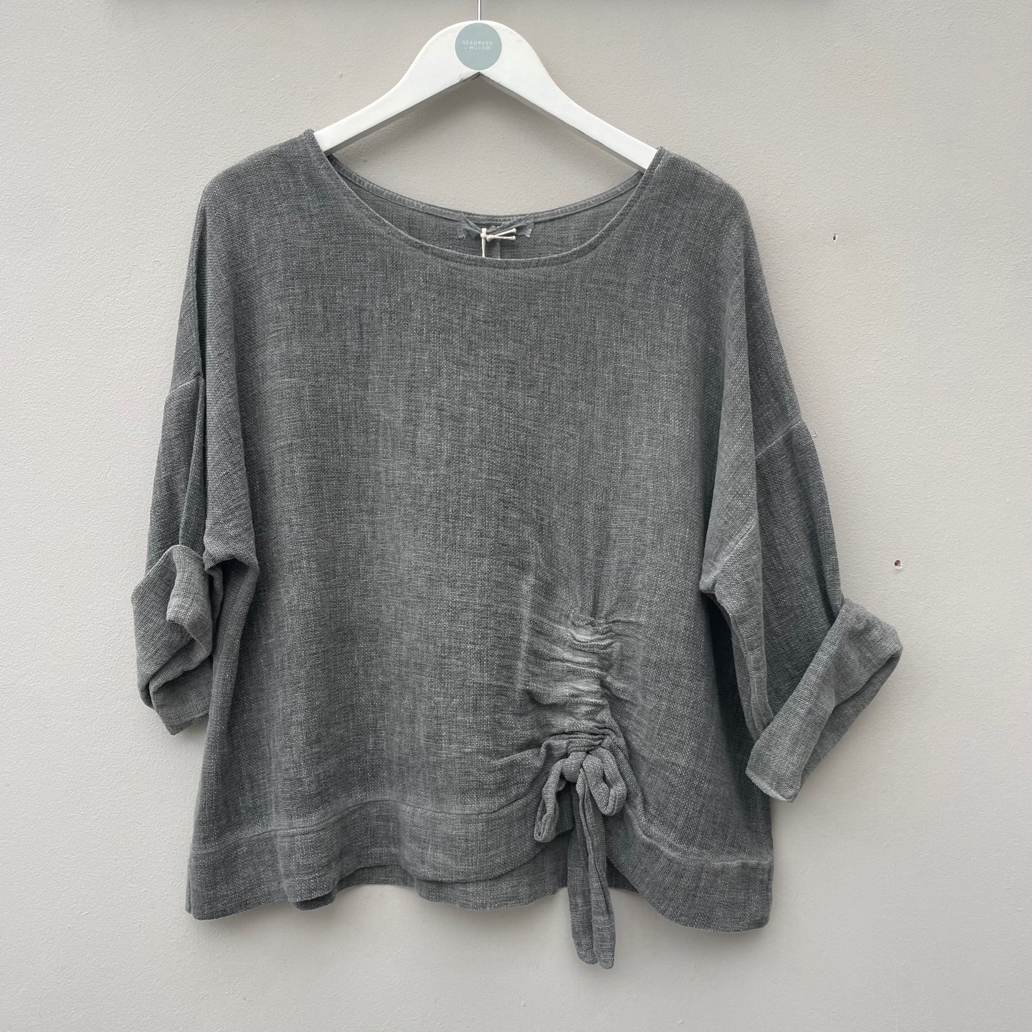 The Gaby Ruched Tie Top