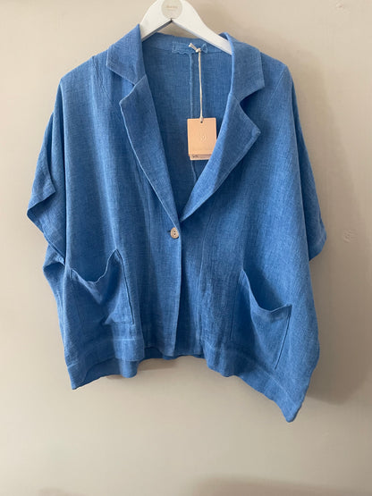 Gaby Washed Linen 2 Pocket Jacket.