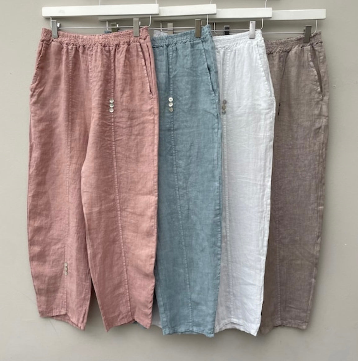 The Elsa Linen Button Trousers