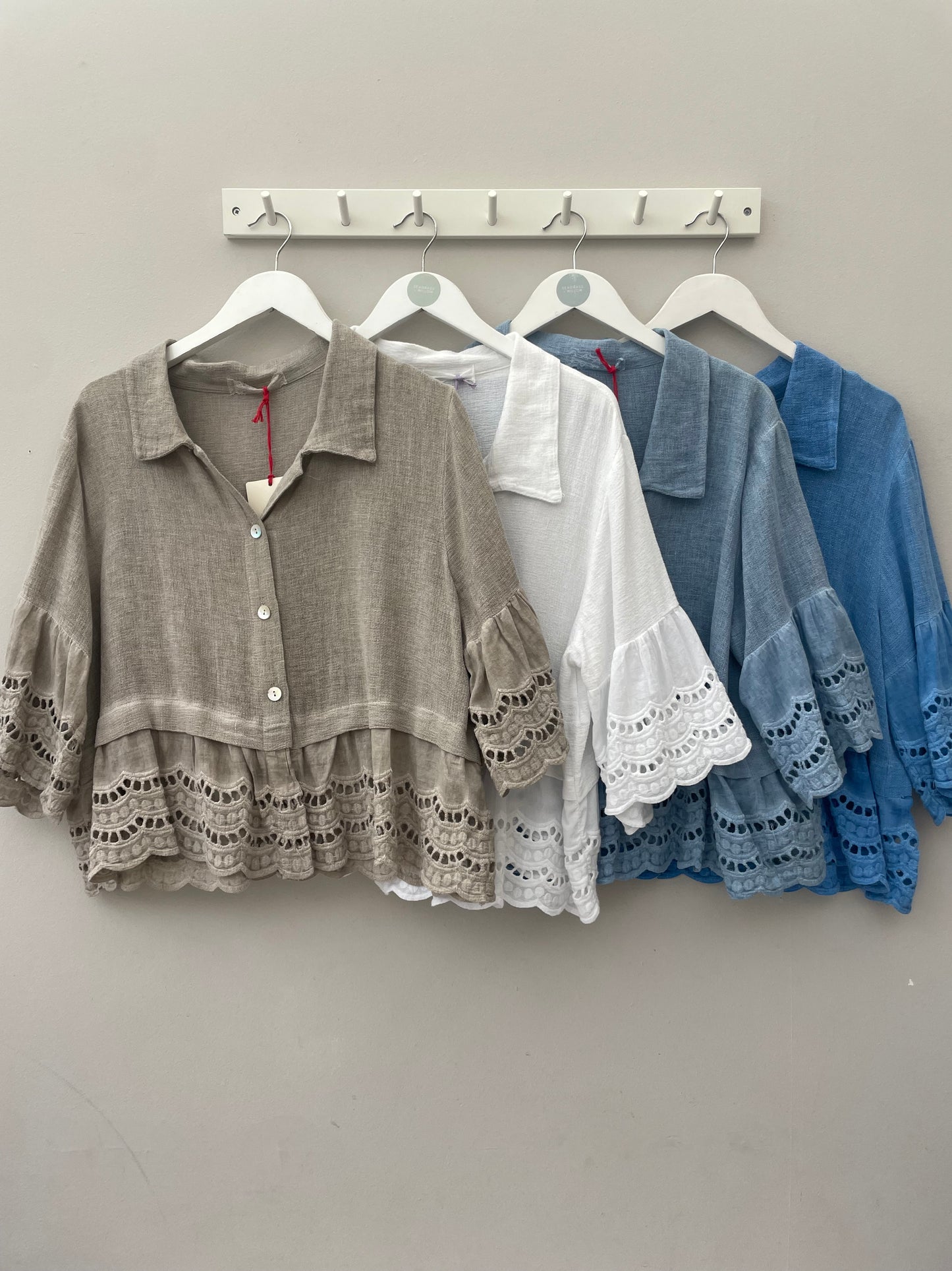 Gaby Washed Linen, Cotton Mix Top.