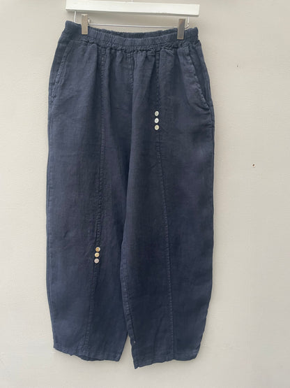 The Elsa Linen Button Trousers