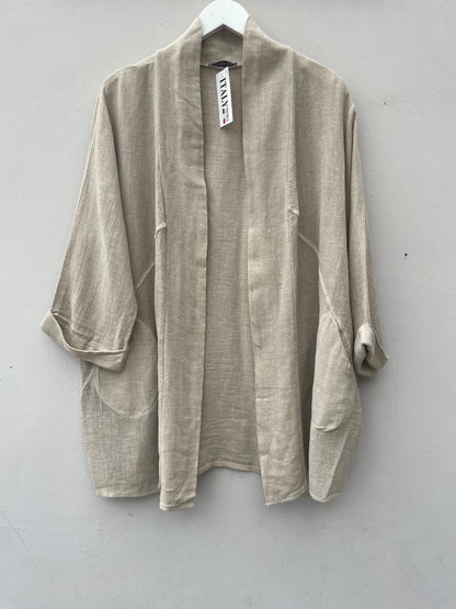 Gaby Washed Linen Cotton Mix Jacket.