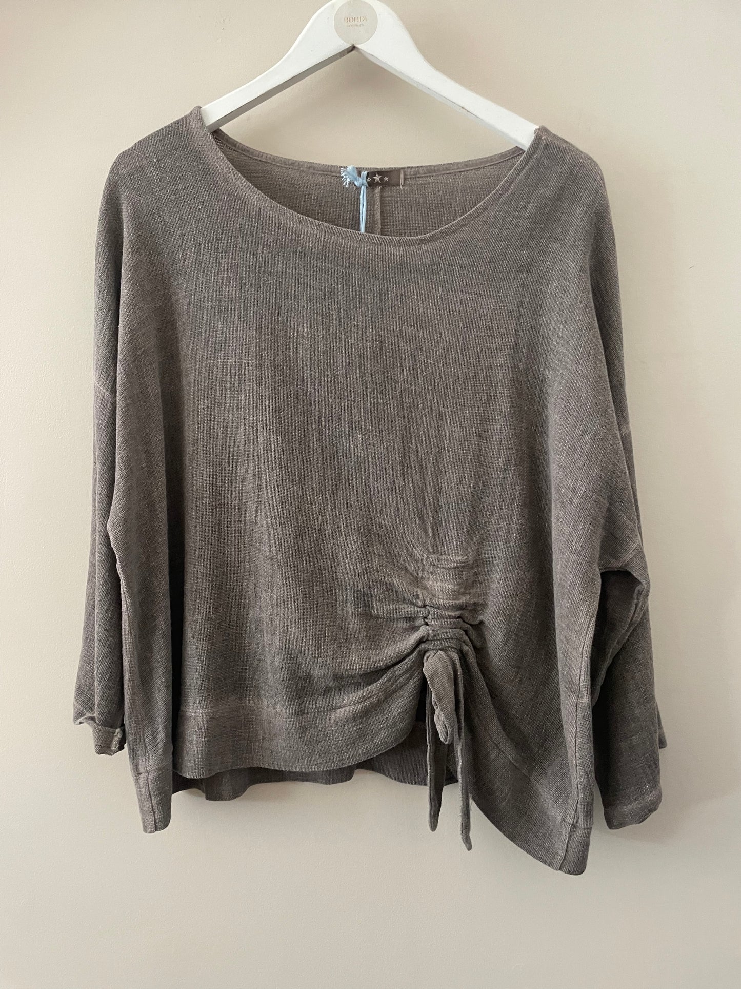 The Gaby Ruched Tie Top
