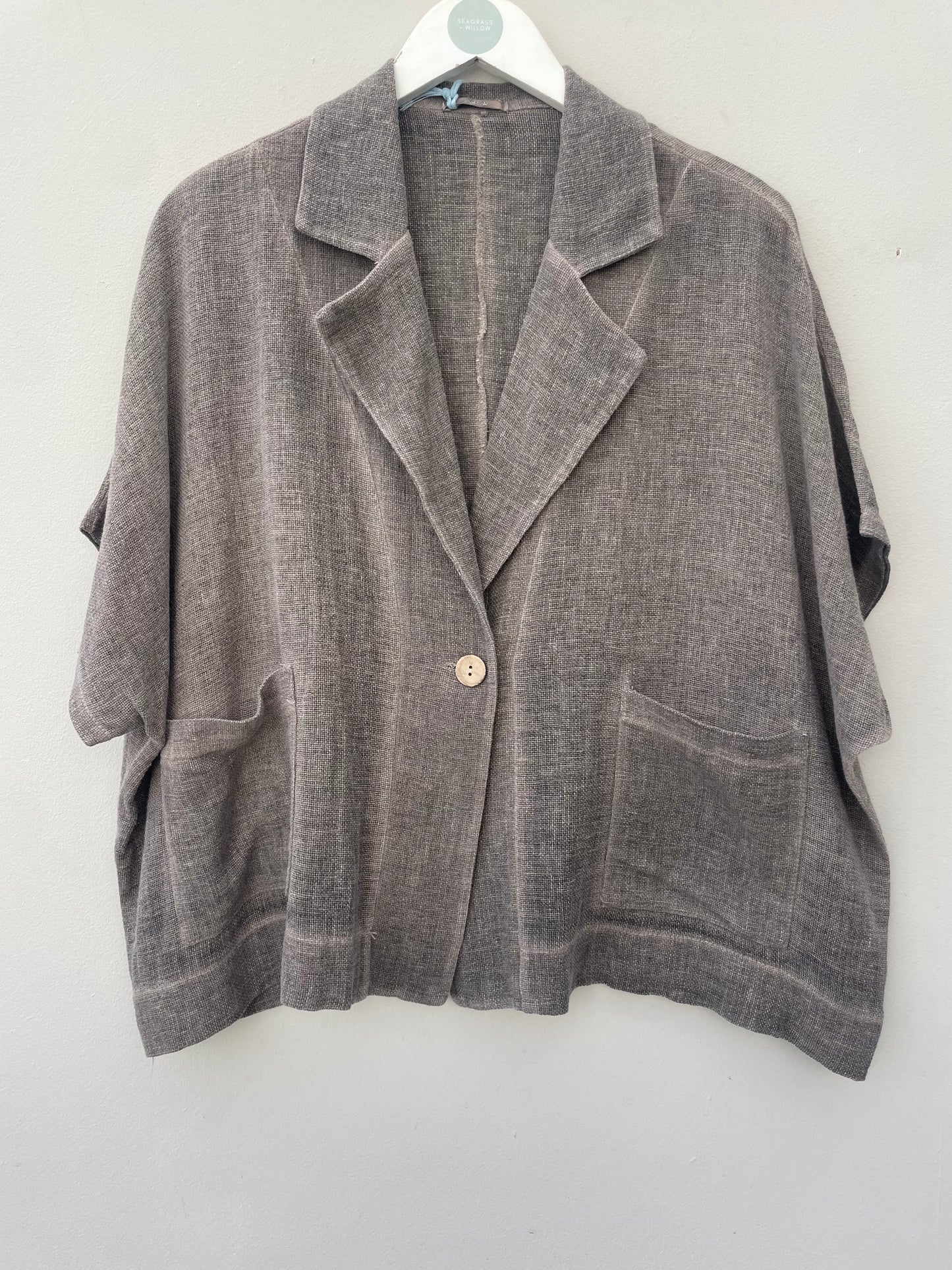 Gaby Washed Linen 2 Pocket Jacket.