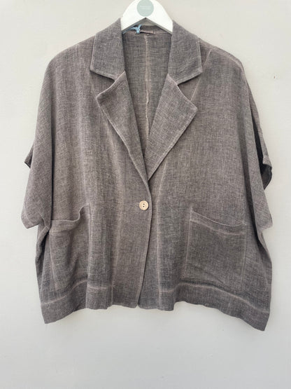 Gaby Washed Linen 2 Pocket Jacket.