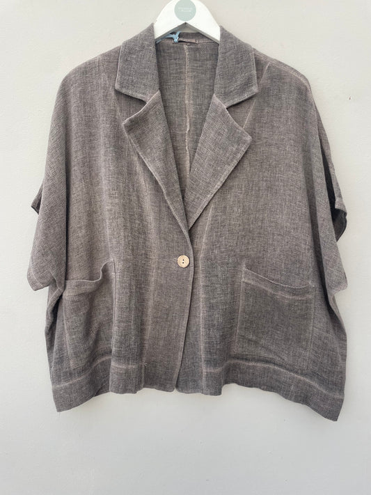 Gaby Washed Linen 2 Pocket Jacket.