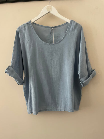 The Lexi Linen/Cotton Mix Top