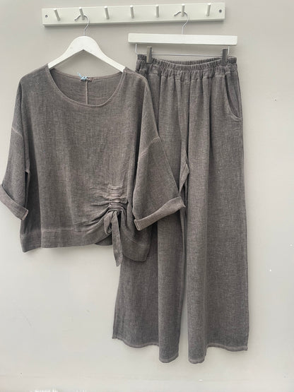 The Gaby Ruched Tie Top