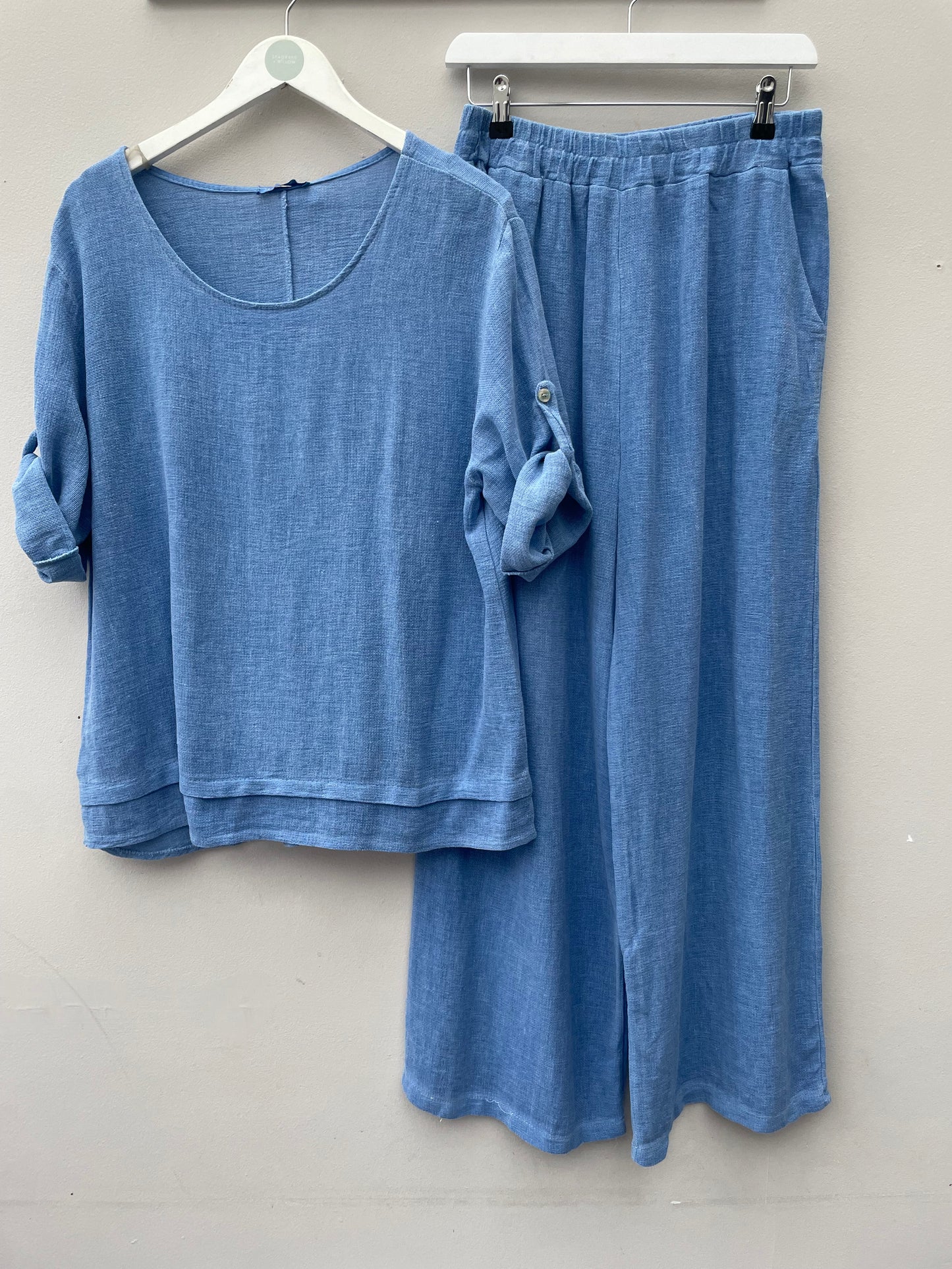 Gaby Washed Linen, Cotton Mix 2 Piece Set.