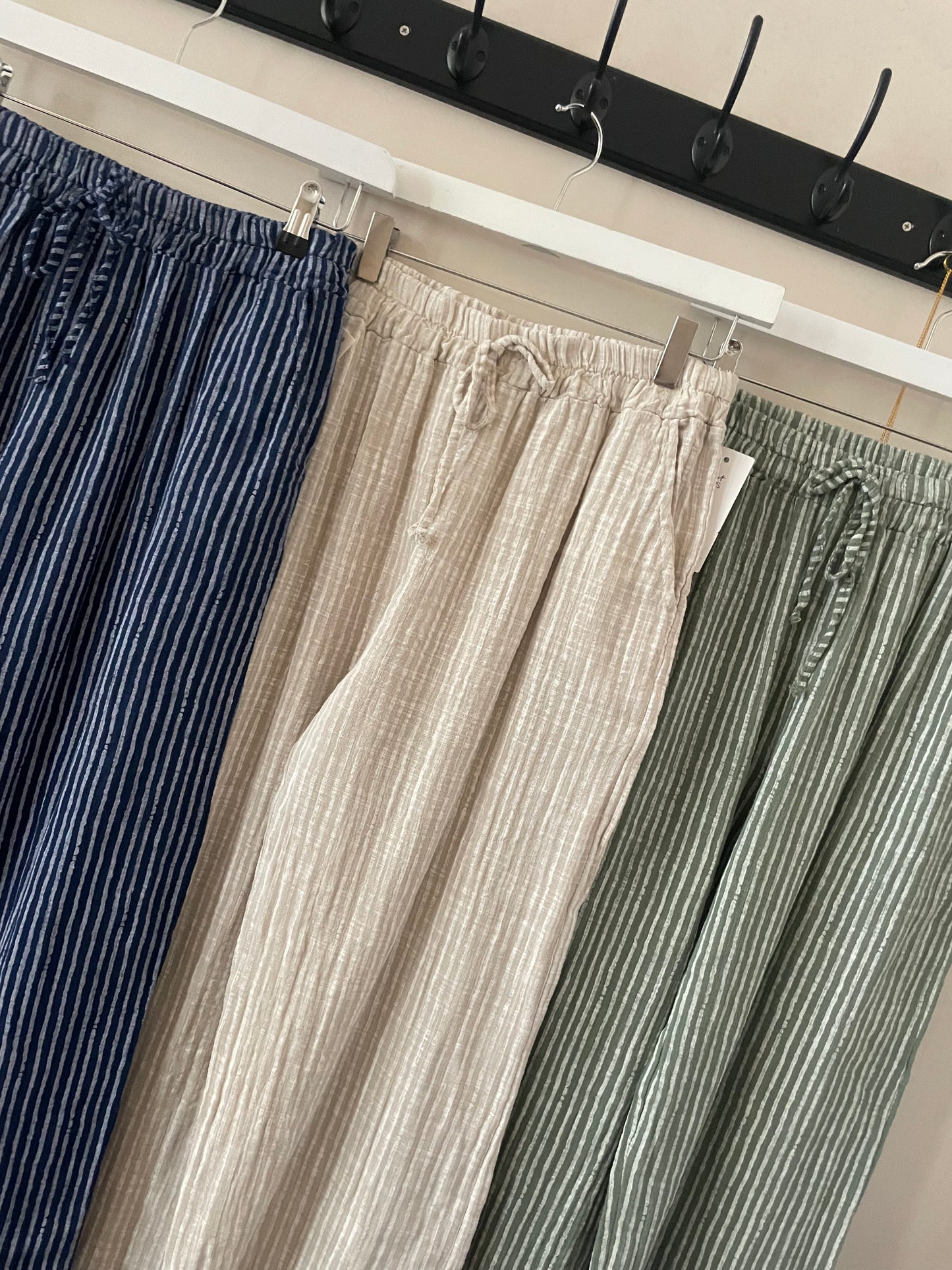The Maya Cotton Stripe Trousers