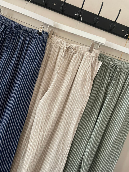 The Maya Cotton Stripe Trousers