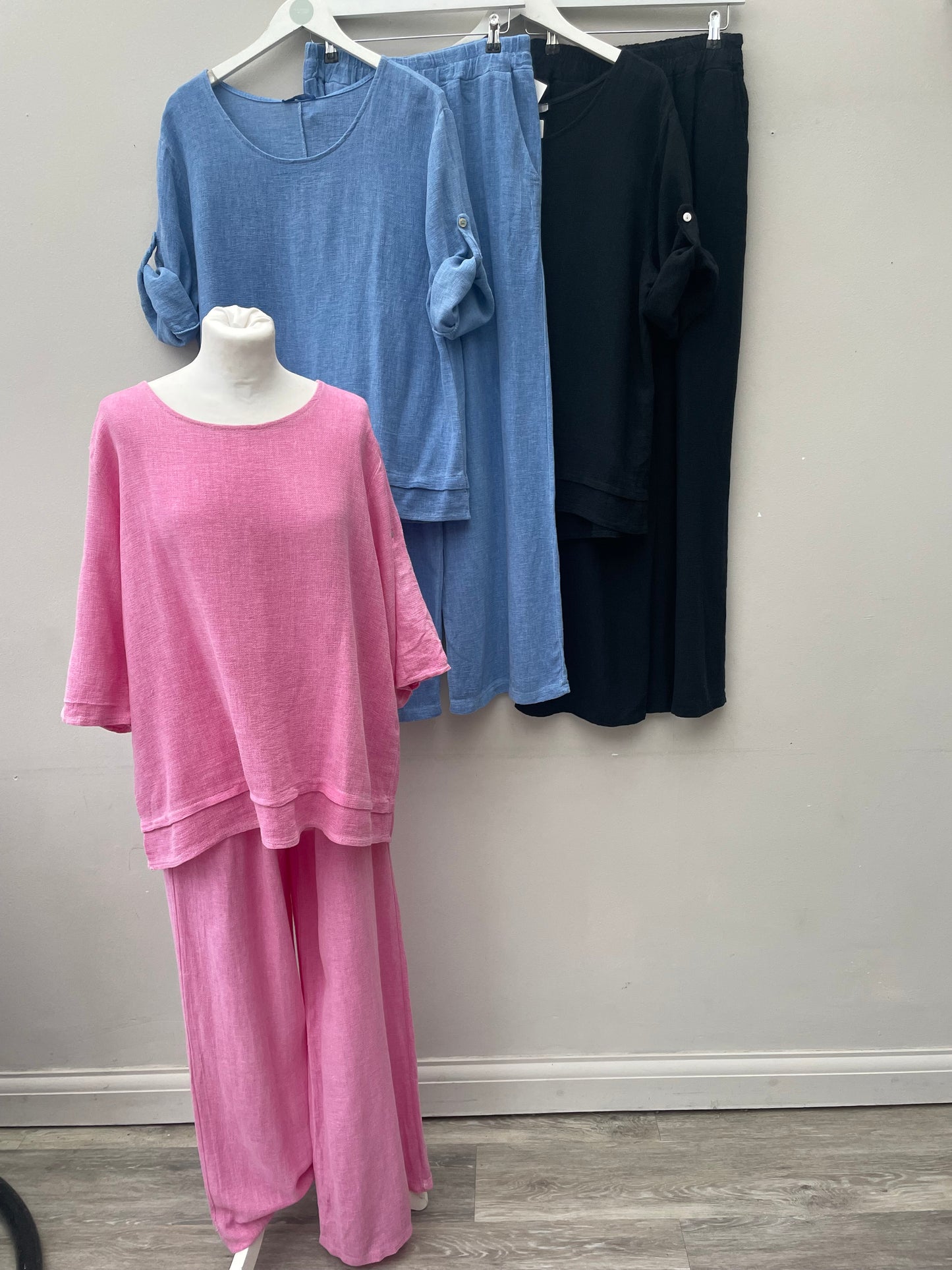 Gaby Washed Linen, Cotton Mix 2 Piece Set.