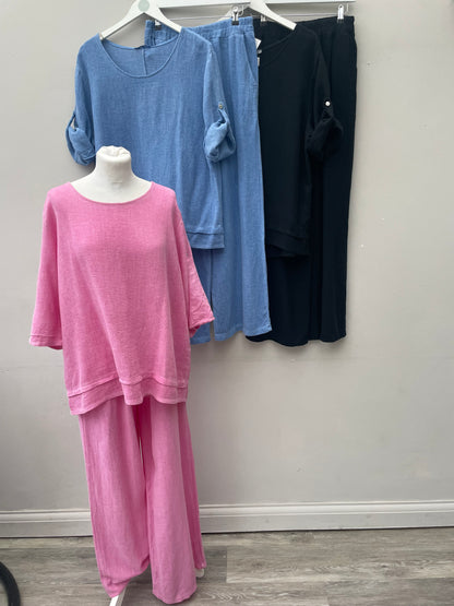 Gaby Washed Linen, Cotton Mix 2 Piece Set.