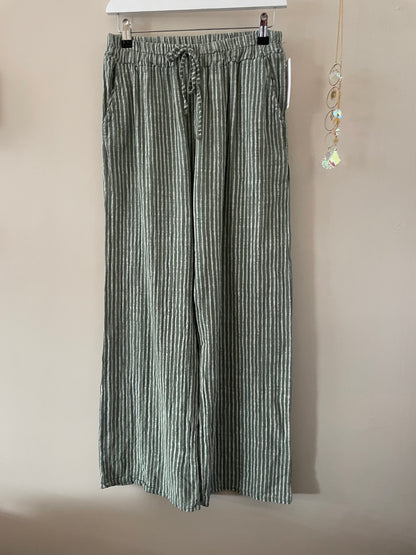 The Maya Cotton Stripe Trousers