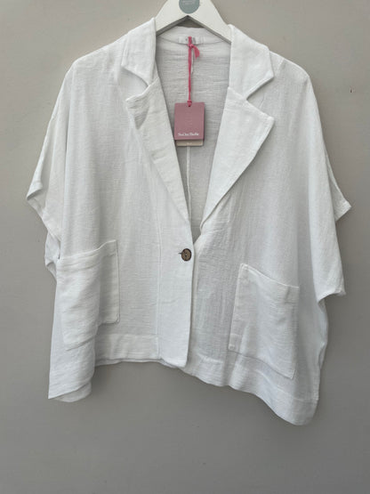 Gaby Washed Linen 2 Pocket Jacket.