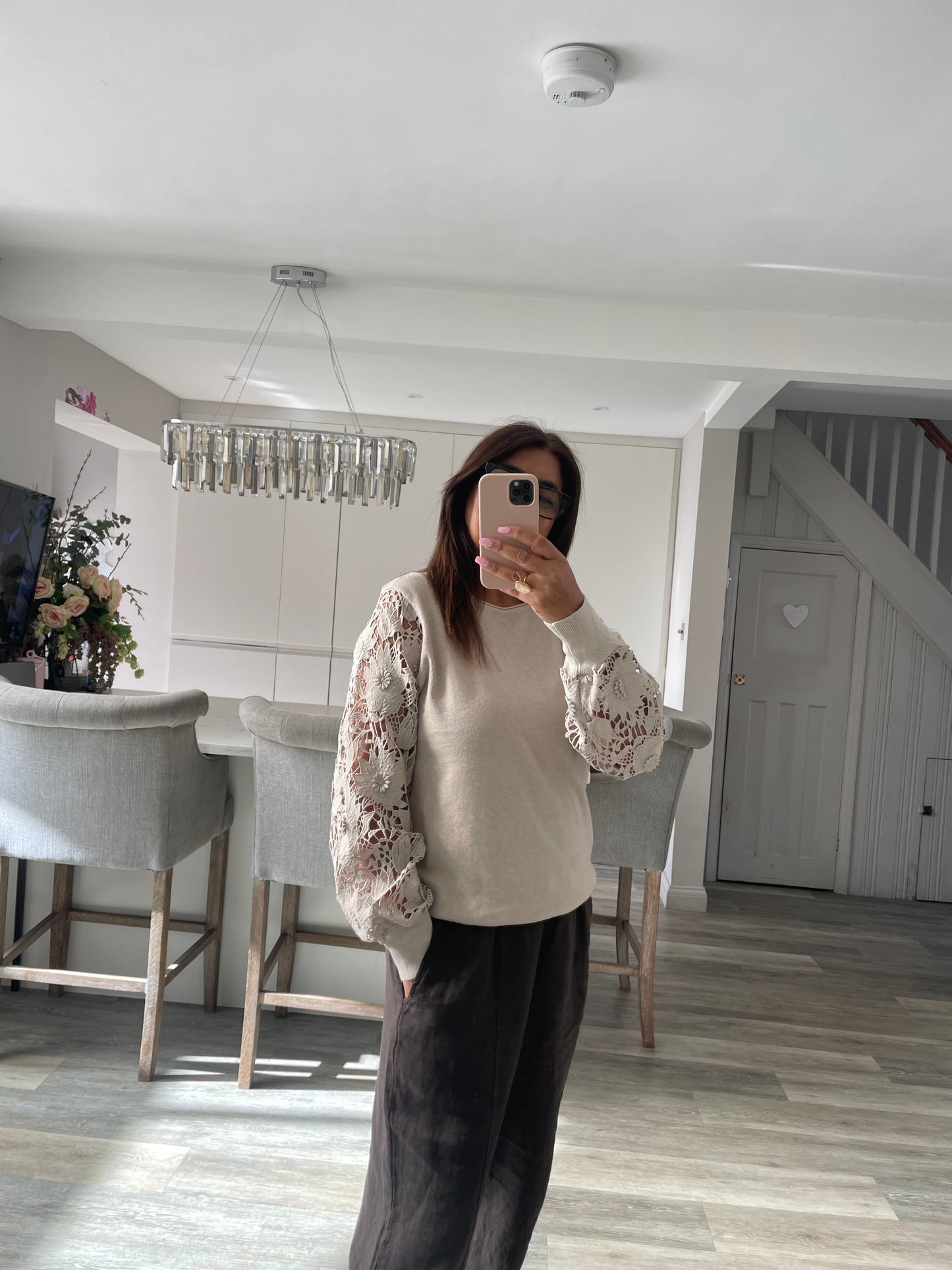 The Fifi Lace Sleeve Knit.