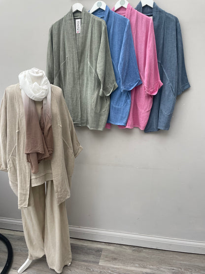 Gaby Washed Linen Cotton Mix Jacket.