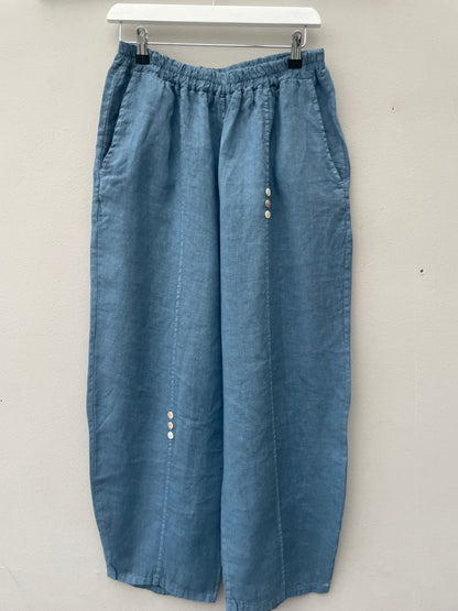 The Elsa Linen Button Trousers