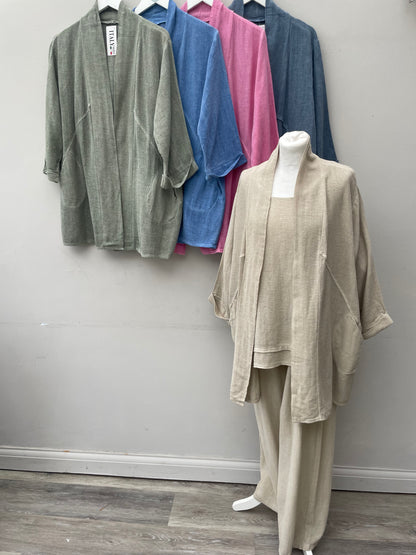 Gaby Washed Linen Cotton Mix Jacket.
