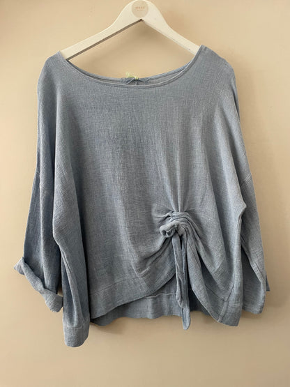 The Gaby Ruched Tie Top