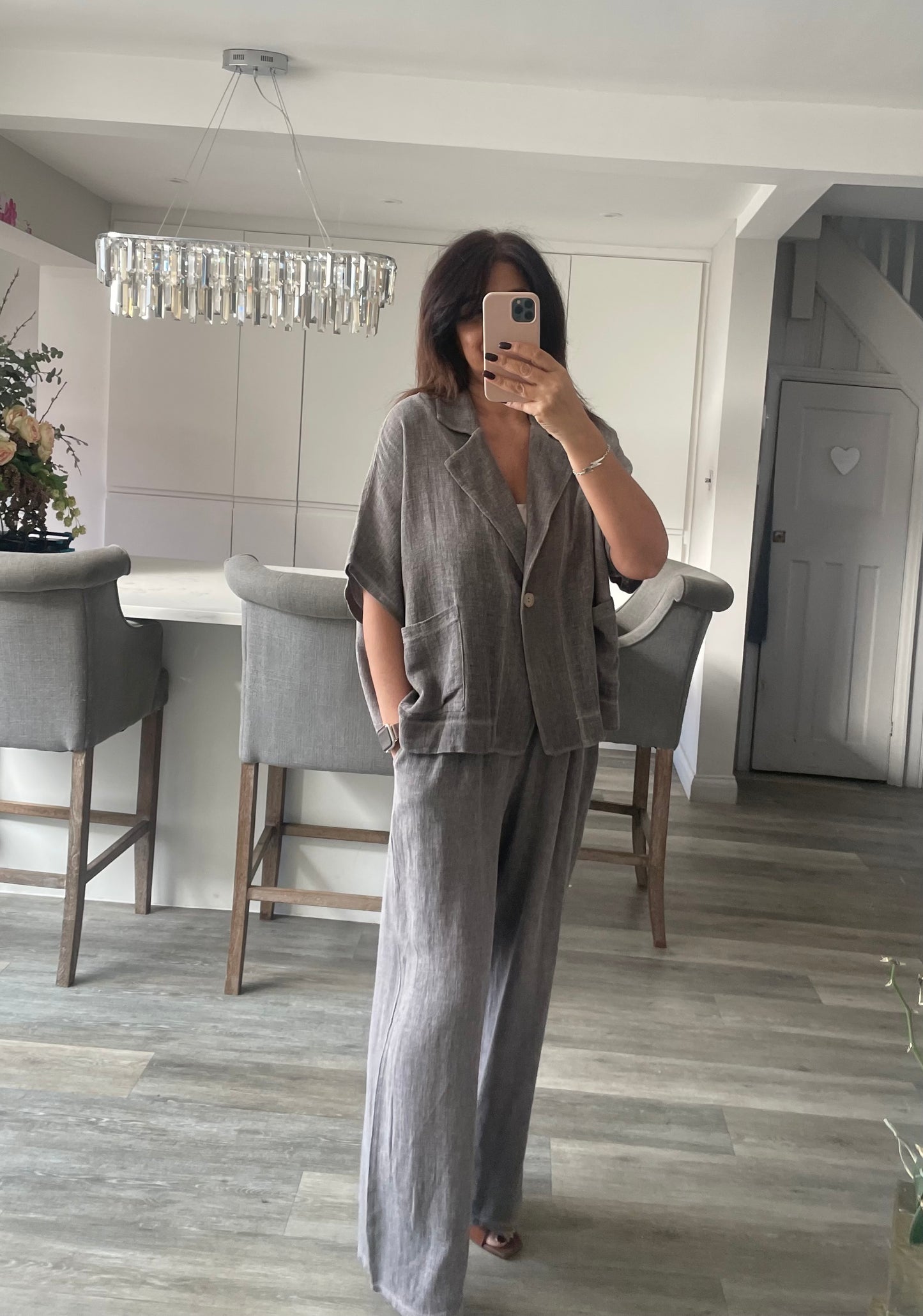 Gaby Washed Linen 2 Pocket Jacket.