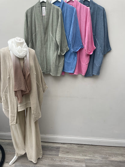 Gaby Washed Linen Cotton Mix Jacket.