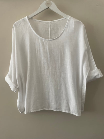The Lexi Linen/Cotton Mix Top