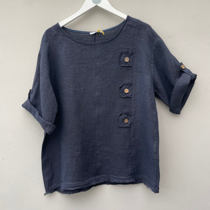 The Stella Linen Top