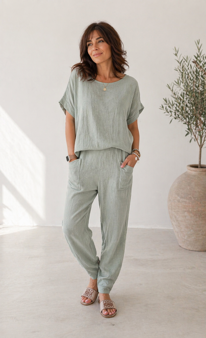 Gaby Two Piece Balloon Trouser Set.
