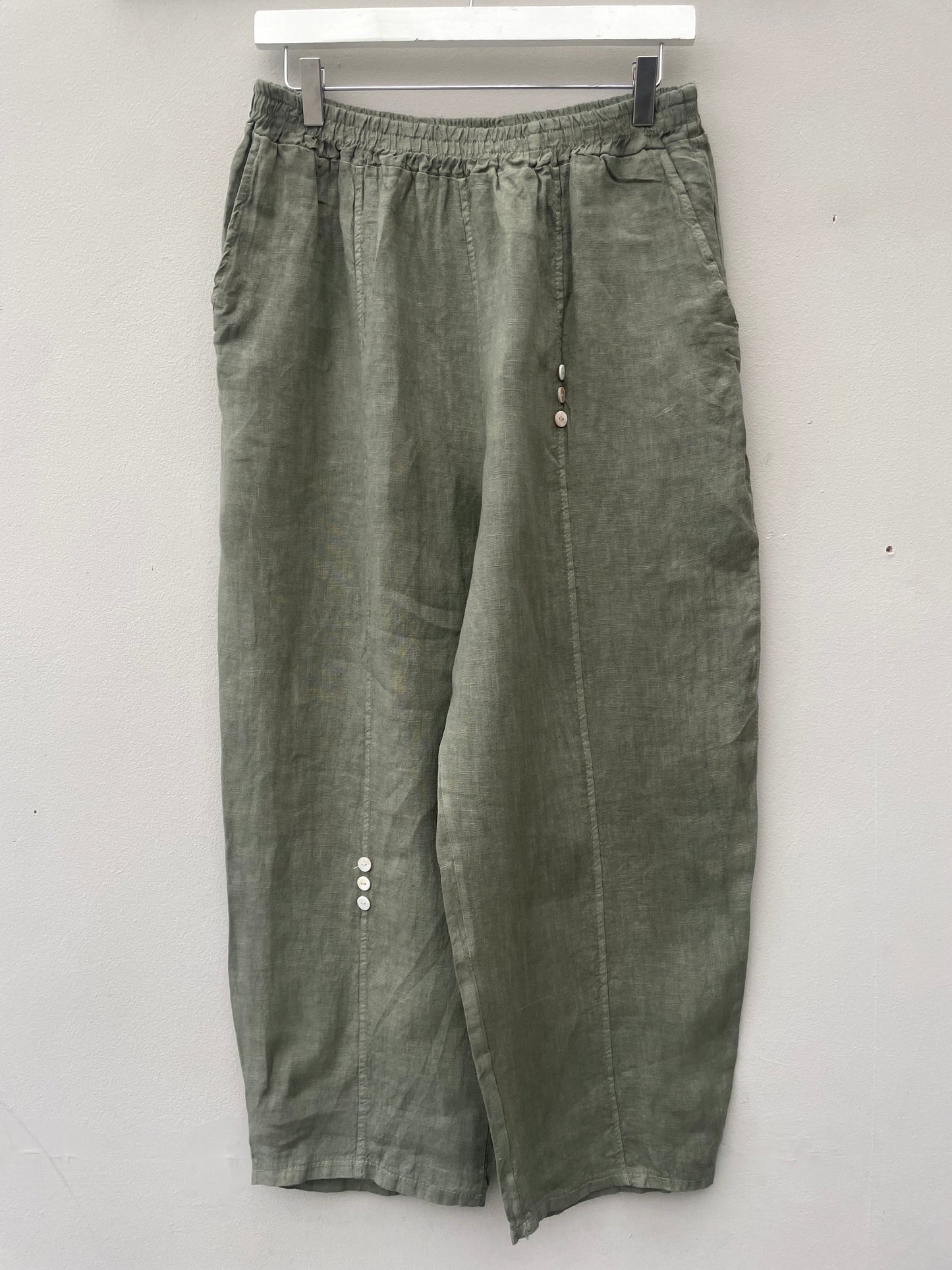 The Elsa Linen Button Trousers
