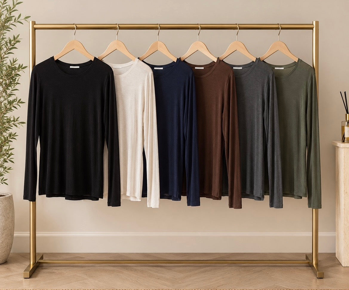 Cashmere Blend Layering Top.