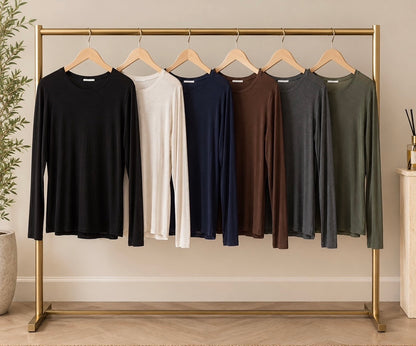 Cashmere Blend Layering Top.
