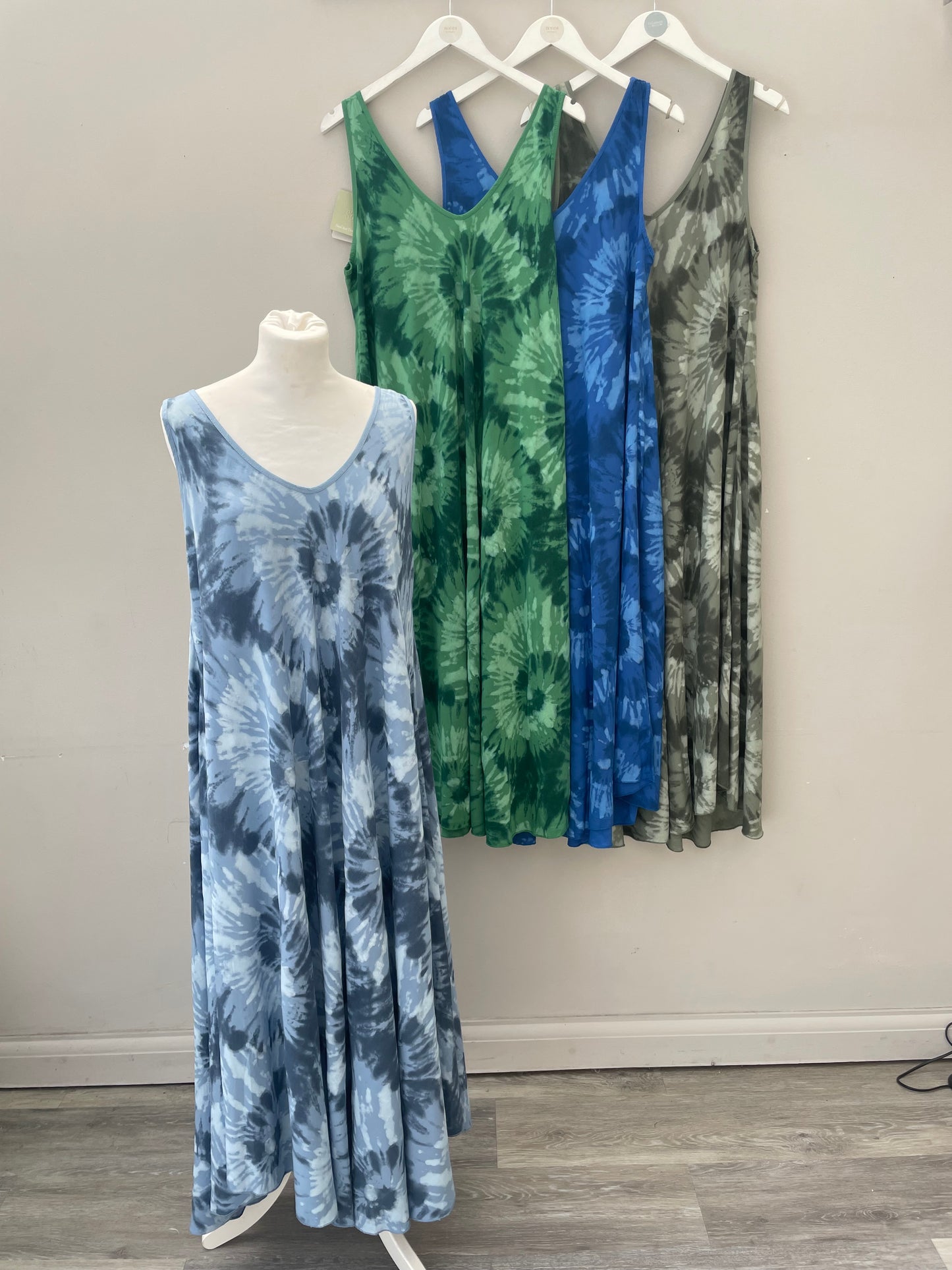 The Melissa Tie Dye Sleeveless Dress.