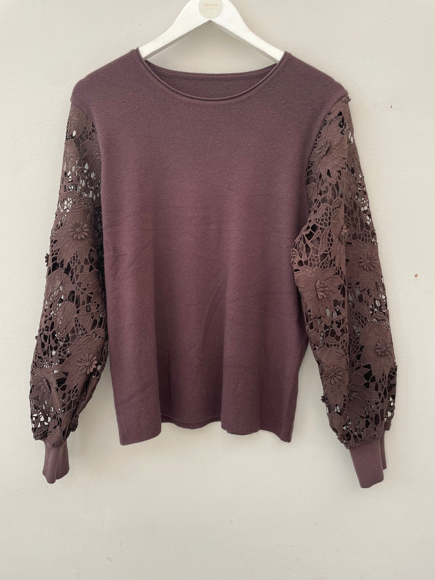 The Fifi Lace Sleeve Knit.