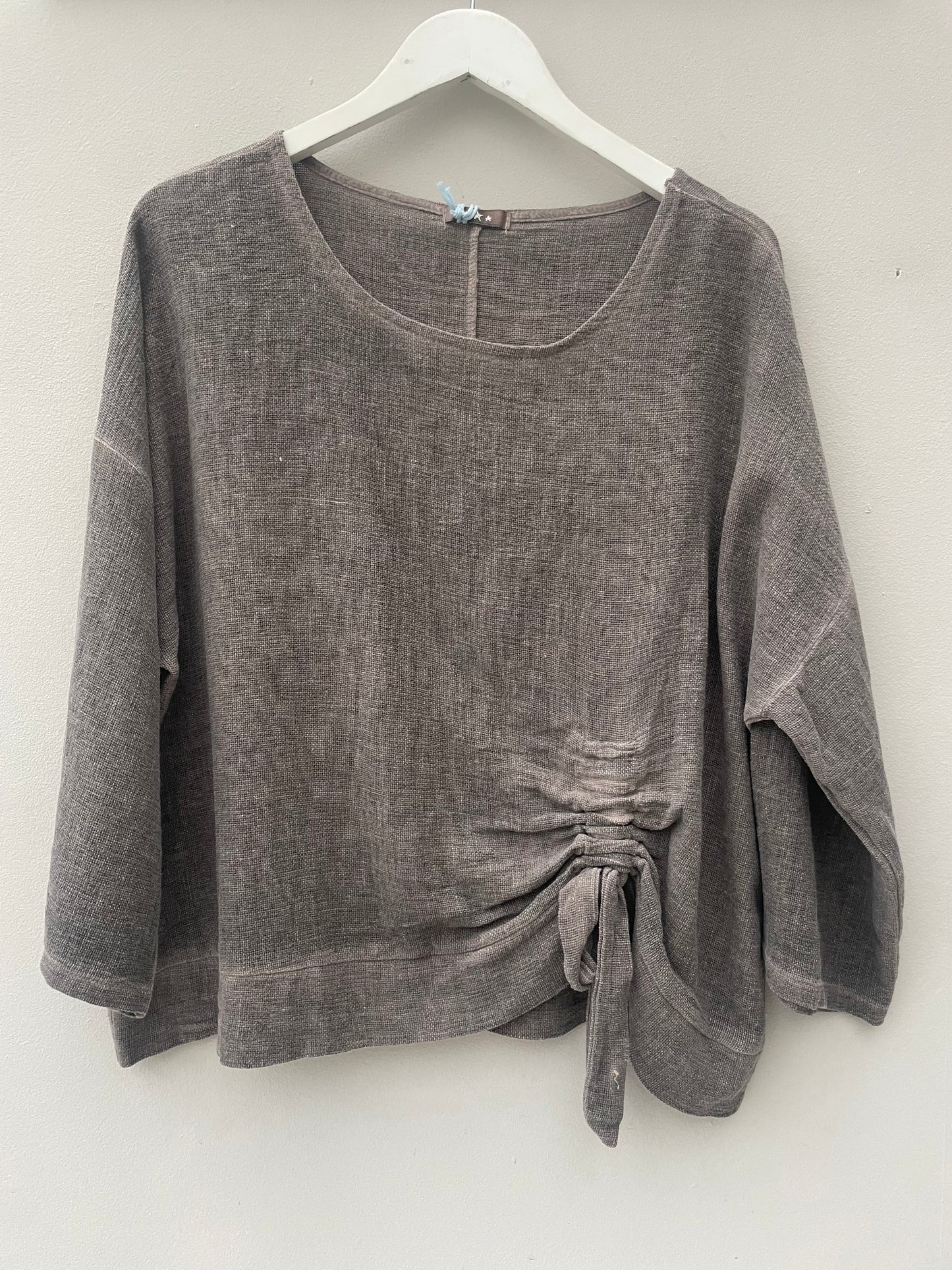 The Gaby Ruched Tie Top