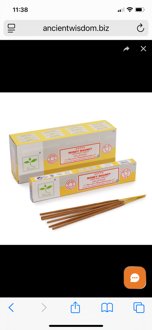 Money Magnet Incense (White Sage & Vanilla)