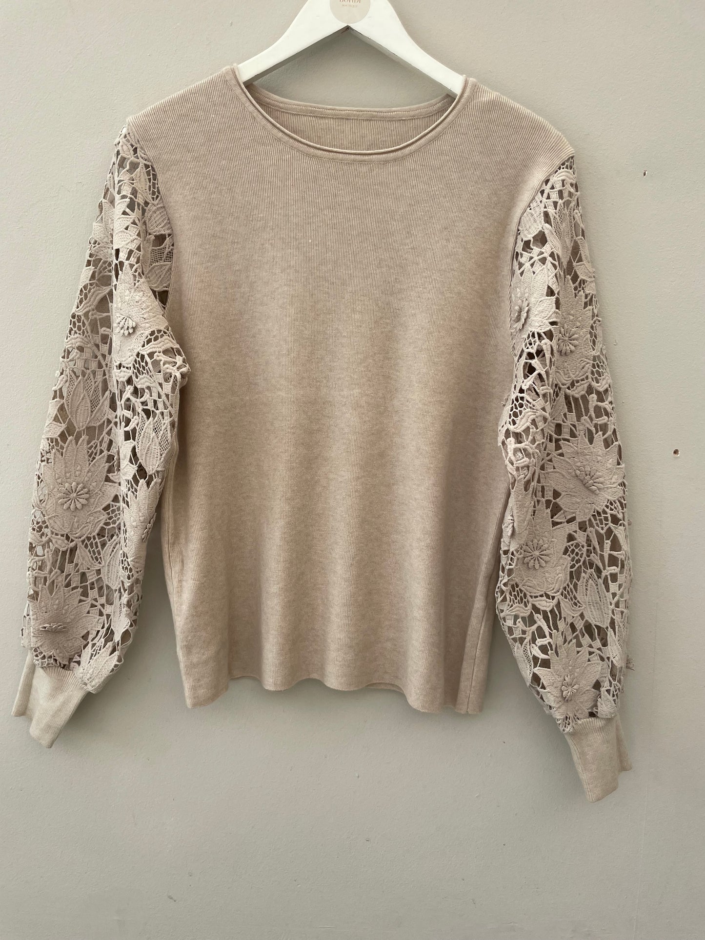 The Fifi Lace Sleeve Knit.