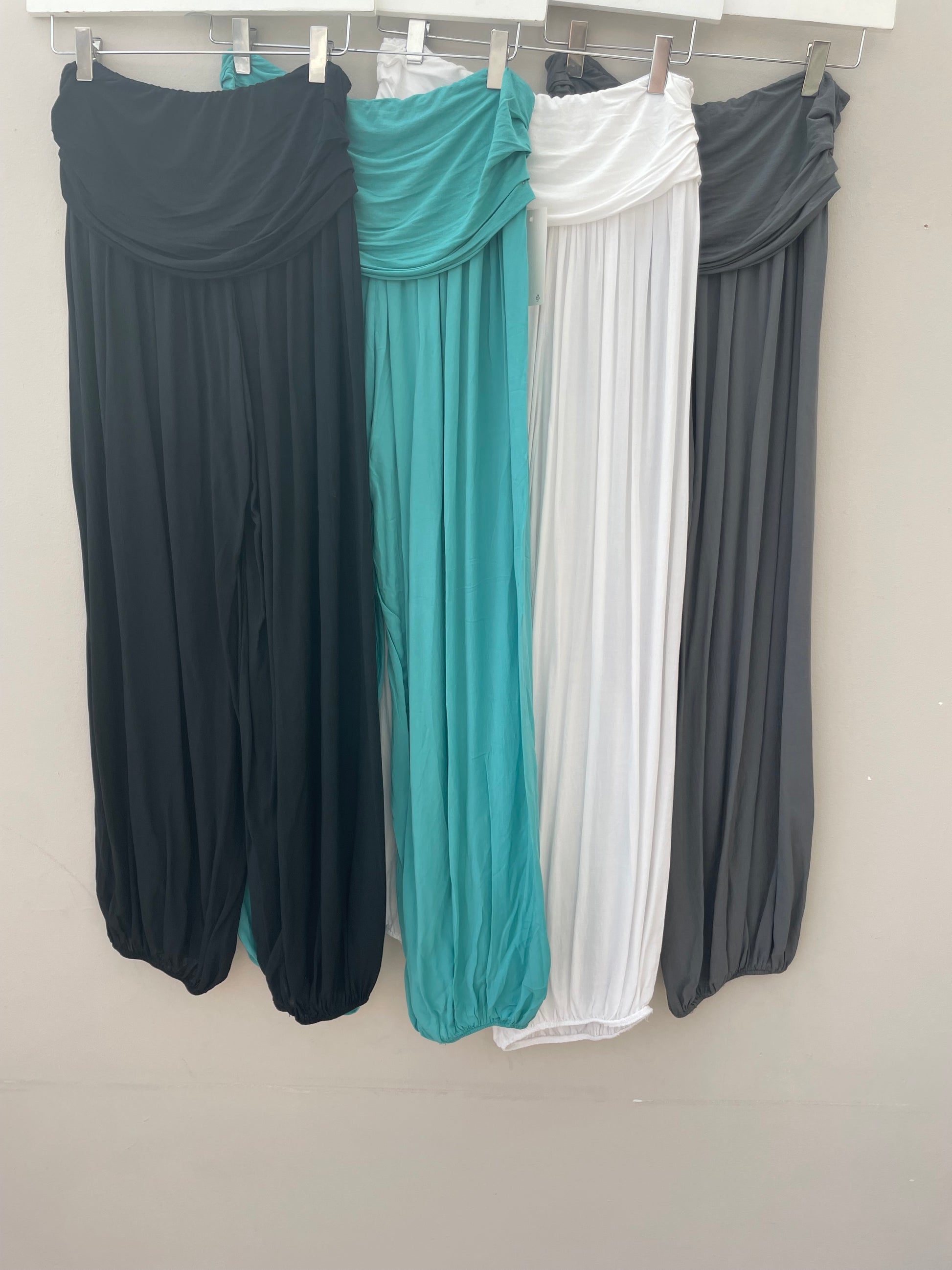 Harem Pants - Plain Cotton - Teal