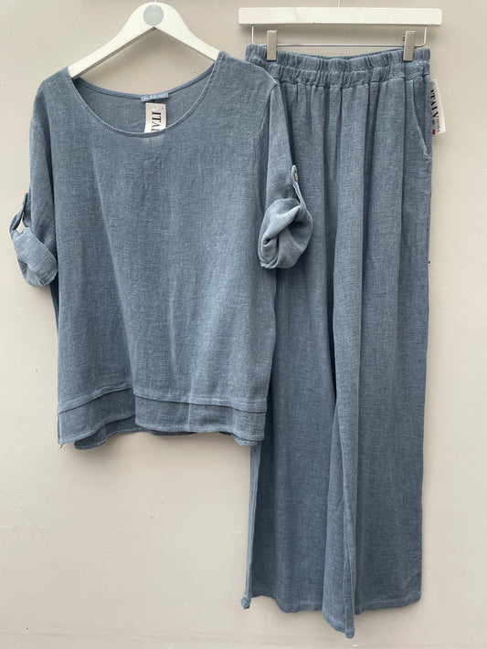 Gaby Washed Linen, Cotton Mix 2 Piece Set.