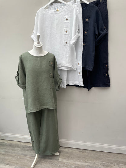 The Stella Linen Top